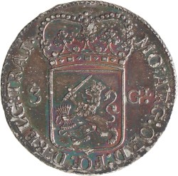 3 Gulden - Generaliteits. Utrecht. 1794. Zeer Fraai -.