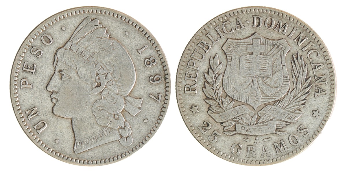 Dominican Republic. Peso. 1897.