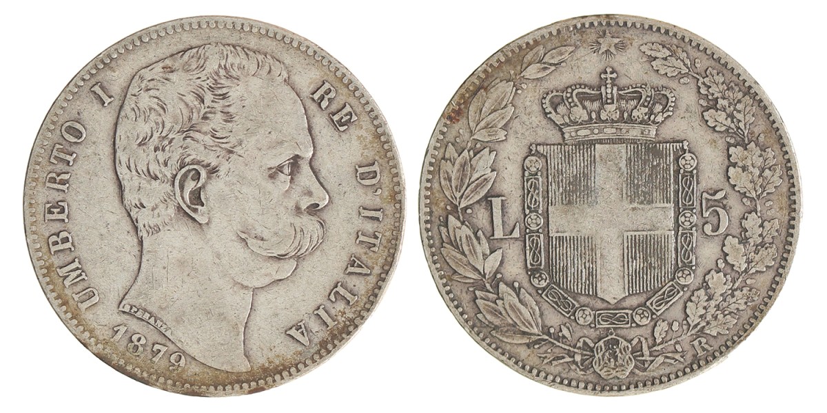 Italy. Kingdom. Umberto I. 5 Lire. 1979.