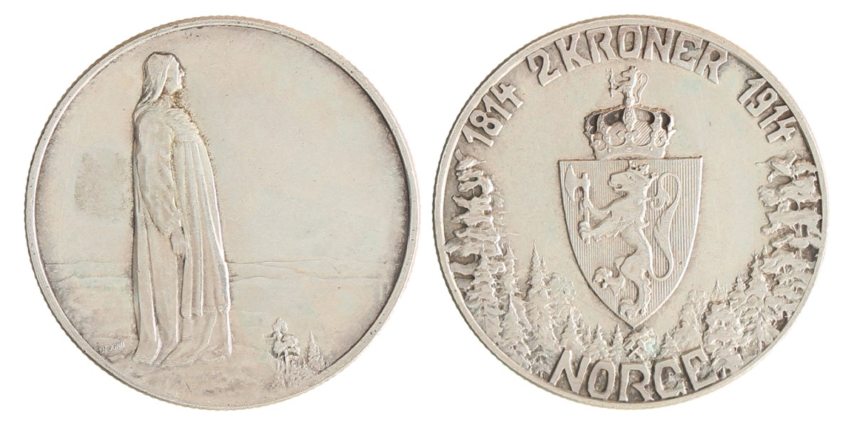 Norway. Kingdom. Haakon VII. 2 Kroner - Mor Norge. 1914.