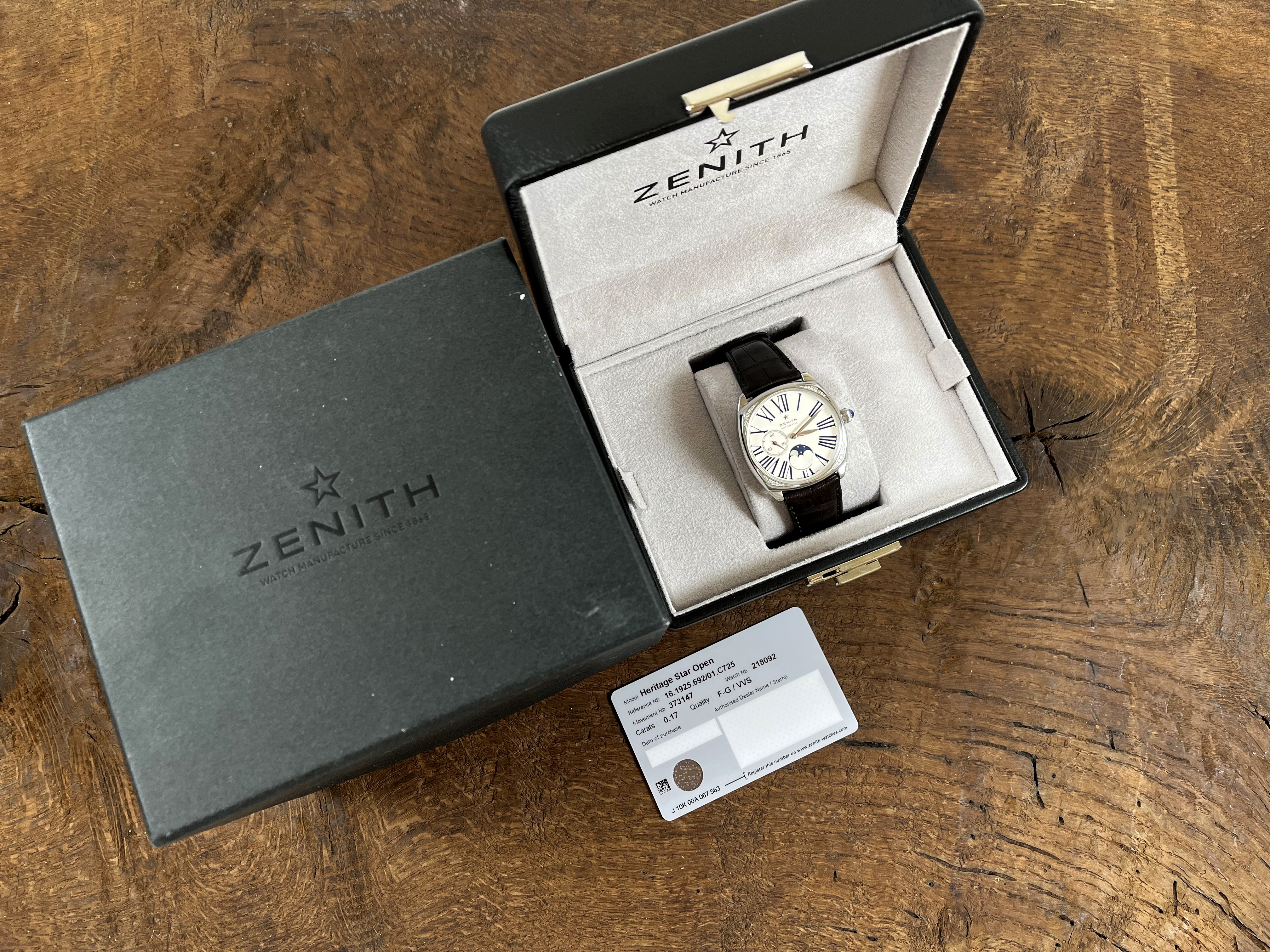 Zenith Heritage Star Open 16.1925.692/01.C725 - Heren polshorloge