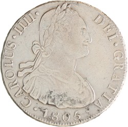 Bolivia. Spanish colony. Charles IV. 8 Reales. 1806 PTS PJ.