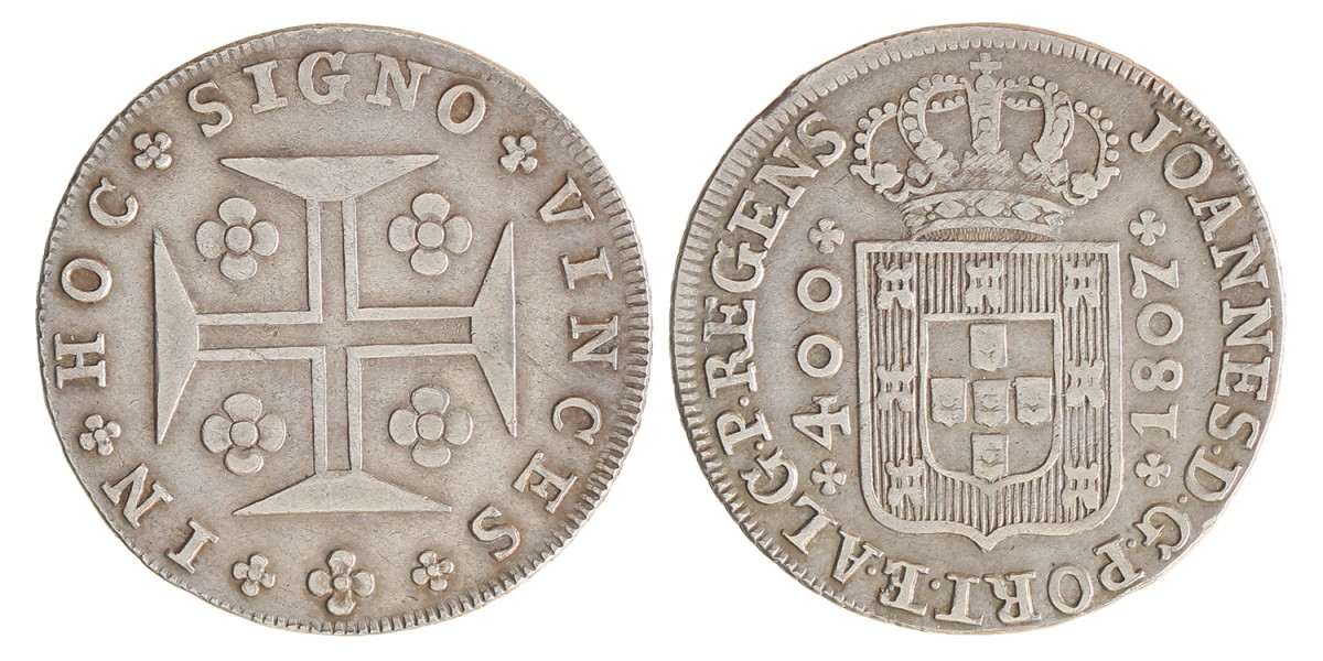 Brazil. Portugese colony. Joao I. 400 Reis. 1807.