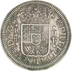Spain. Kingdom. Philips V. 2 Reales. 1723 F.