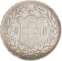 Switzerland. 5 Francs. 1894.
