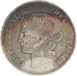 Switzerland. 5 Francs. 1894.