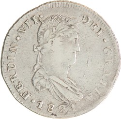 Mexico. Spanish colony. Ferdinand VII. 8 Reales. 1821 Zs RG.