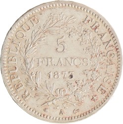 France. Third republic. 5 Francs. 1873 A.