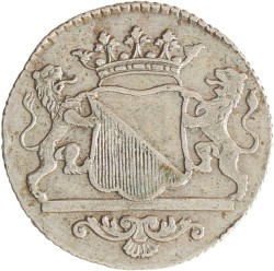 Duit. Zilveren afslag. V.O.C. (Utrecht). 1772. Prachtig.