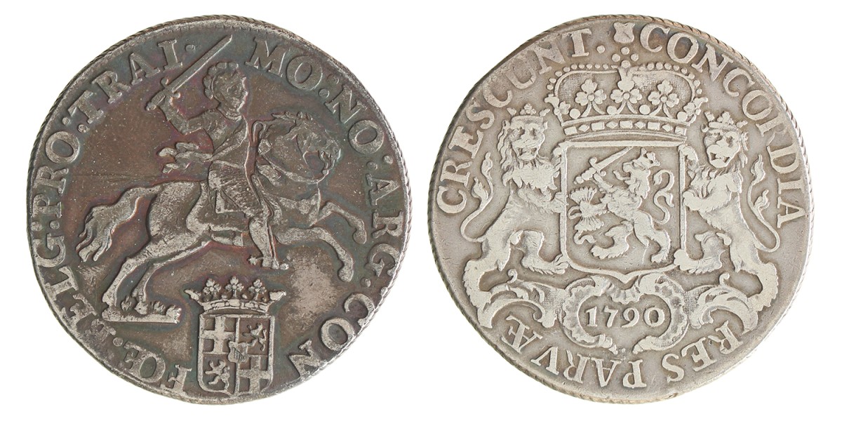 Dukaton of zilveren rijder. Utrecht. 1790. Zeer Fraai -.