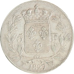 France. Second kingdom. Charles X. 5 Francs. 1827 W.