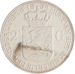 2½ Gulden. Wilhelmina. 1898. Zeer Fraai -.