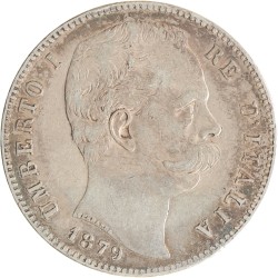 Italy. Kingdom. Umberto I. 5 Lire. 1879.