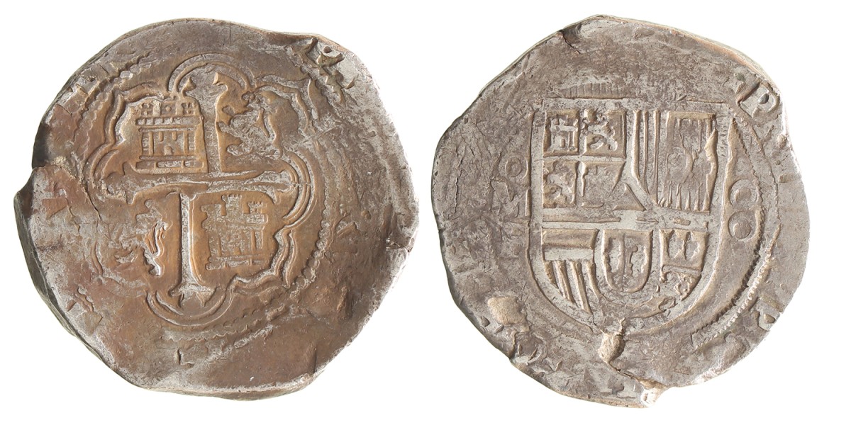 Mexico. Spanish Colony. Philips III. Cob of 8 Reales. No date (1598 - 1621)Mo F.