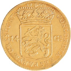 Gouden rijder van 14 Gulden. Utrecht. 1760. Zeer Fraai.