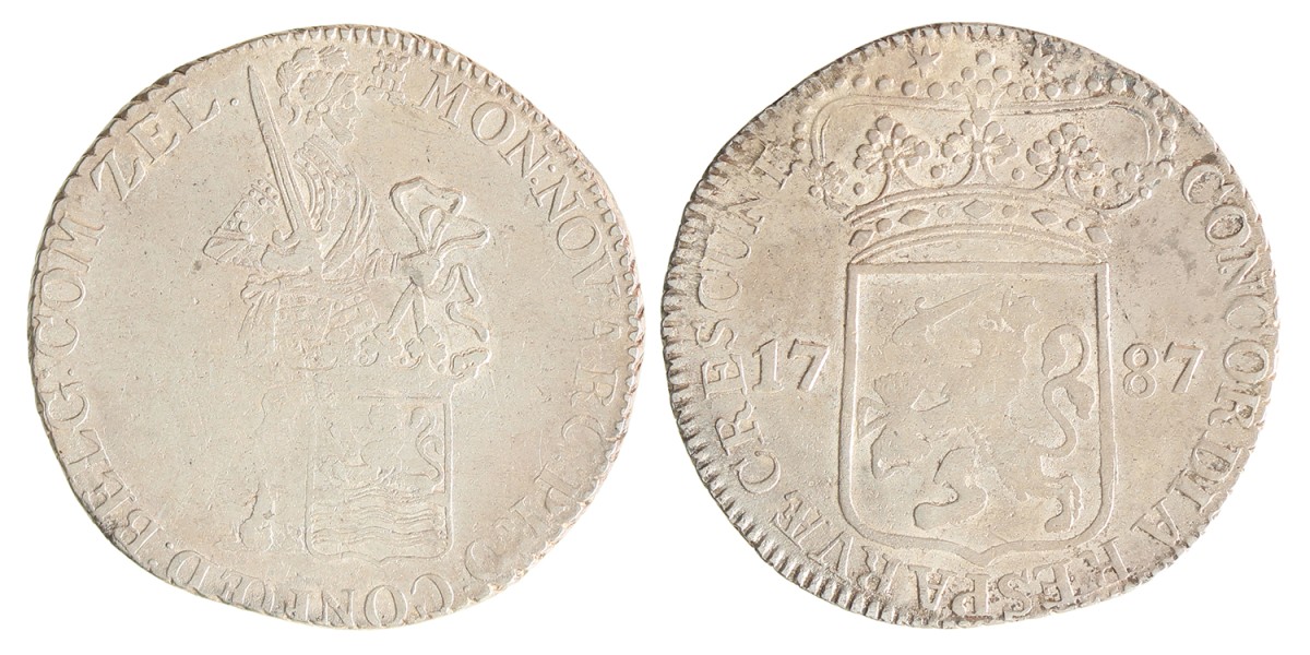 Zilveren dukaat. Zeeland. 1787. Fraai / Zeer Fraai.