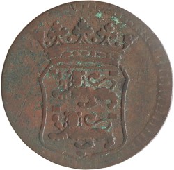 Duit - Hybride. V.O.C. (West-Friesland). Z.j.. Fraai / Zeer Fraai.