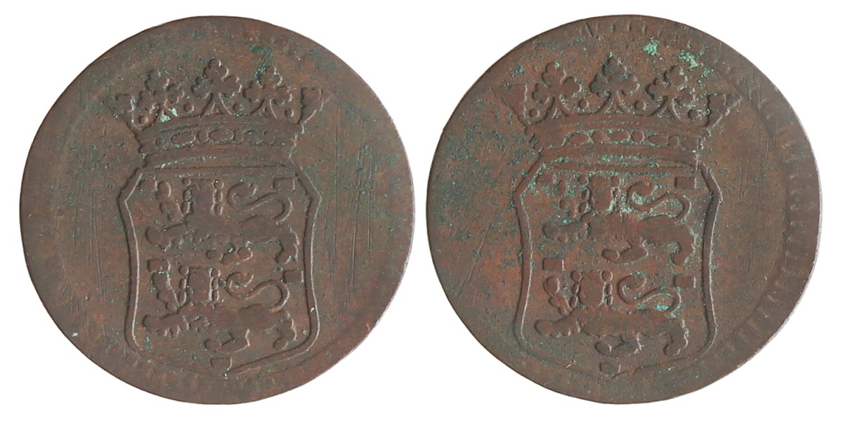Duit - Hybride. V.O.C. (West-Friesland). Z.j.. Fraai / Zeer Fraai.
