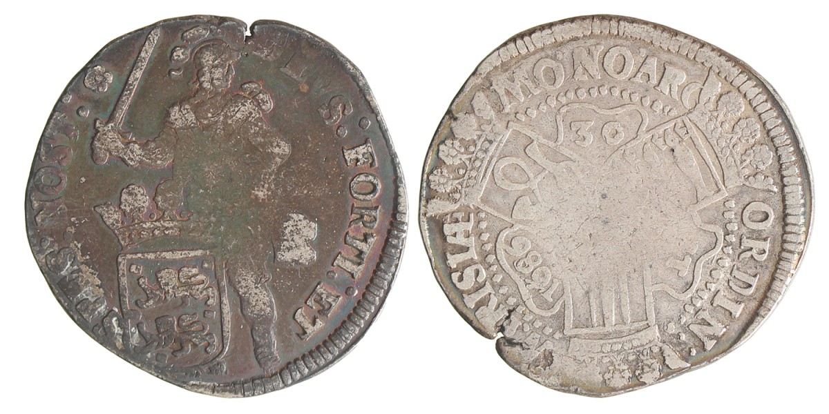 30 Stuivers. West-Friesland. 1686. Fraai.