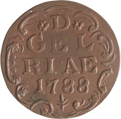 Duit. Gelderland. 1788. UNC.