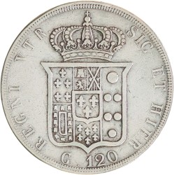 Italian states. Kingdom of the two Sicilies. Ferdinando II. 120 Grani. 1850.