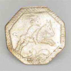 4-delig lot knopen met ruitertjes (Nederland, Meppel, Benjamin Boomsma 1782-1809 & Remmelt van der Wolde 1790-1811) zilver.