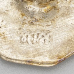 4-delig lot knopen met ruitertjes (Nederland, Meppel, Benjamin Boomsma 1782-1809 & Remmelt van der Wolde 1790-1811) zilver.