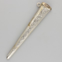 Schaar met schede zilver.