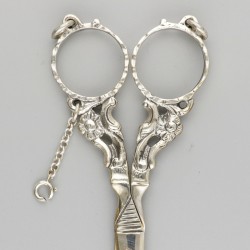Schaar met schede zilver.