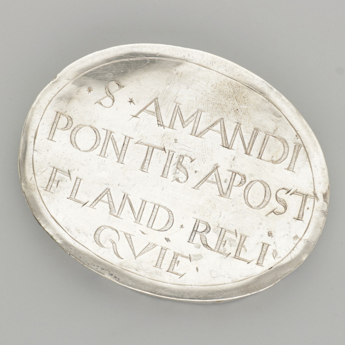 Relikwiedeksel Sint-Amandus van Maastricht zilver.
