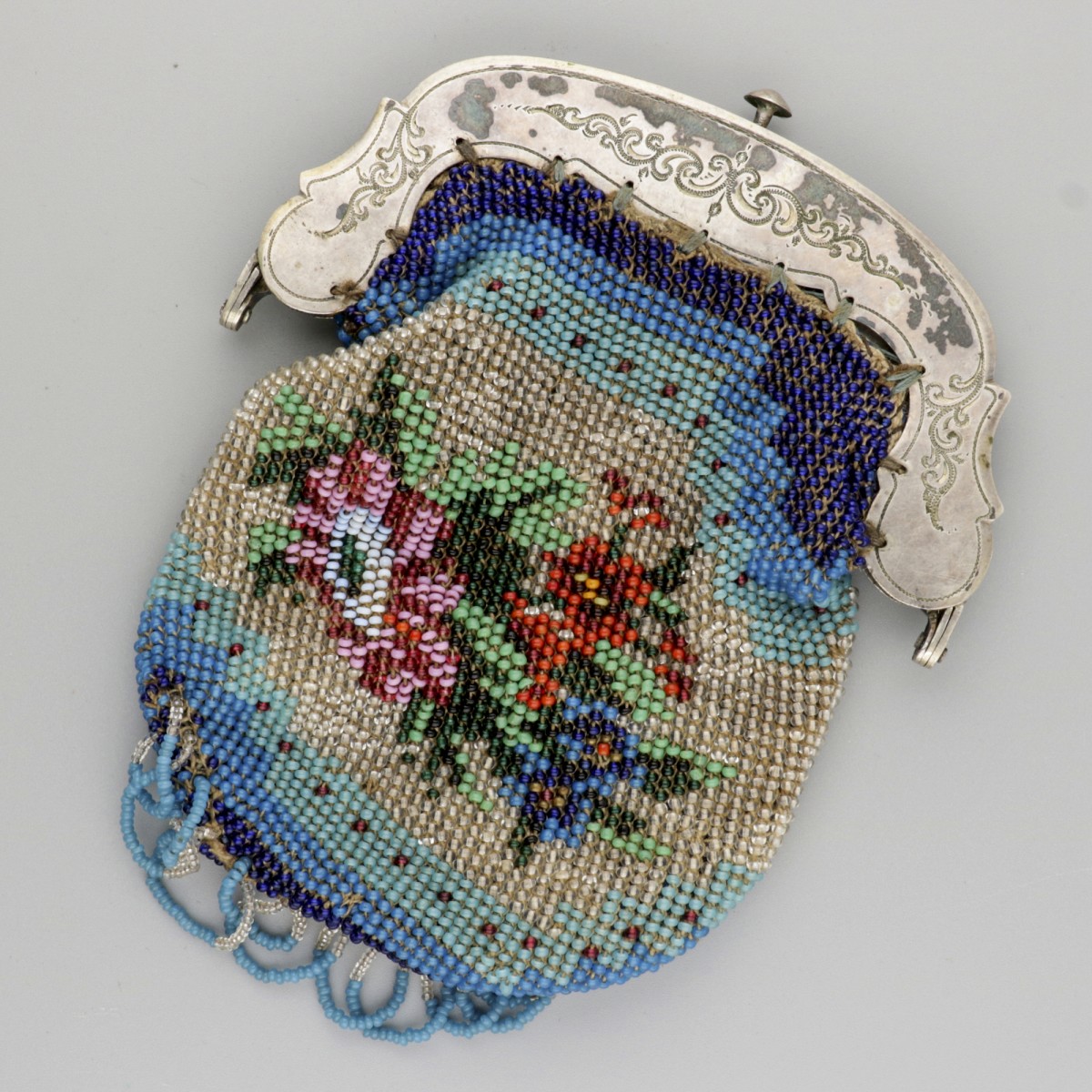 Beugelbeurs zilver.