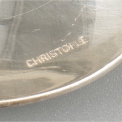 6-delige set Christofle dinerlepels, model Chinon sterling, zilver.