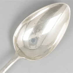 6-delige set lepels Haags lofje zilver.