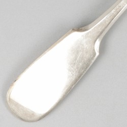 6-delige set dinerlepels zilver.
