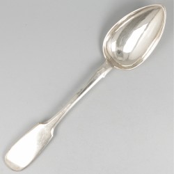 6-delige set dinerlepels zilver.