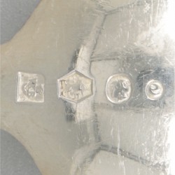 6-delige set dinerlepels ''model Jeunesse'' zilver.