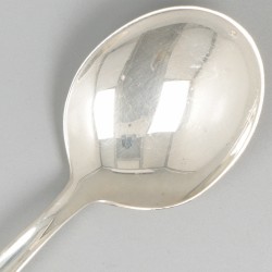 6-delige set dinerlepels ''model Jeunesse'' zilver.