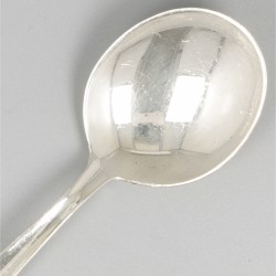 6-delige set ontbijtlepels ''model Jeunesse'' zilver.