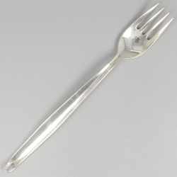 6-delige set dinervorken ''model Jeunesse'' zilver.