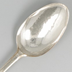 Lepel & vork (Rotterdam, Louis de Haan 1742-1781 & Douwe Eysma 1753-1796) zilver.