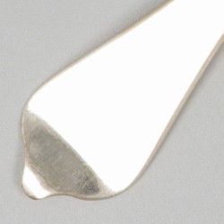 Lepel & vork (Rotterdam, Louis de Haan 1742-1781 & Douwe Eysma 1753-1796) zilver.