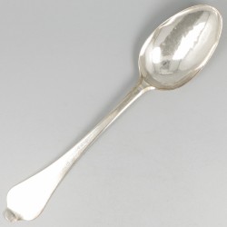 Lepel & vork (Rotterdam, Louis de Haan 1742-1781 & Douwe Eysma 1753-1796) zilver.