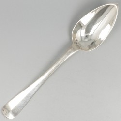 6-delige set dinerlepels zilver.