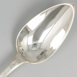 6-delige set dinerlepels zilver.