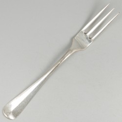 6-delige set ontbijtvorken zilver.