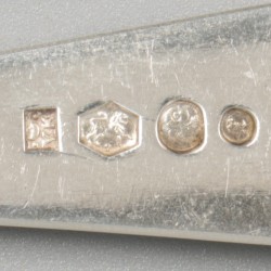 6-delige set vorken Haags lofje zilver.