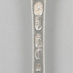 5-delige set dinerlepels (Haarlem, Hendrik Pieter de Pauw 1764-1804) zilver.