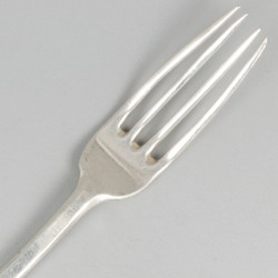 2-delige set vorken (Haarlem, Jan Luiting 1751-1794) zilver.