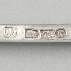 2-delige set vorken (Haarlem, Jan Luiting 1751-1794) zilver.