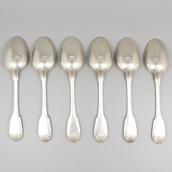 6-delig set lepels Christofle, model Vendome, zilver.
